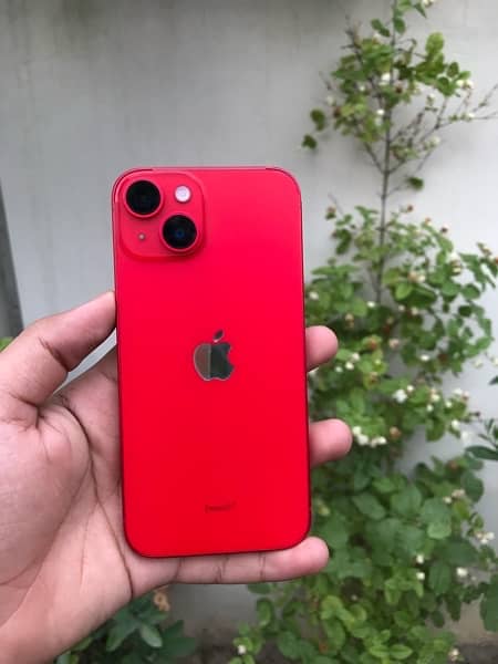 iphone 14 jv 128 gb red color in apple warranty 0