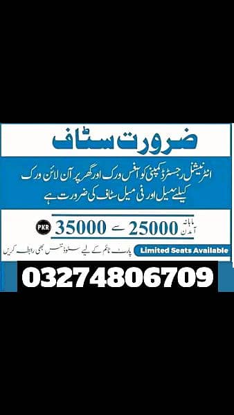 Job opportunities for male female and students 0