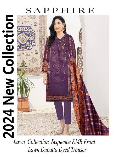 3 Piece Embroided Lawn Suits 2