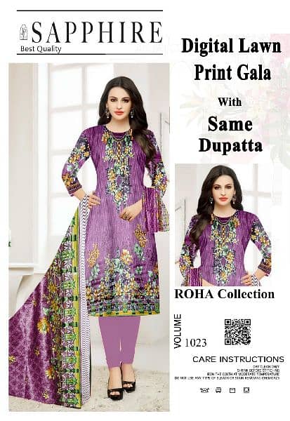 3 Piece Embroided Lawn Suits 5