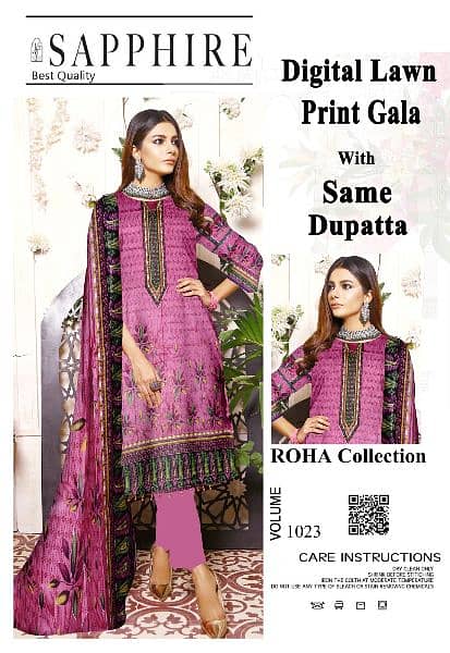 3 Piece Embroided Lawn Suits 6