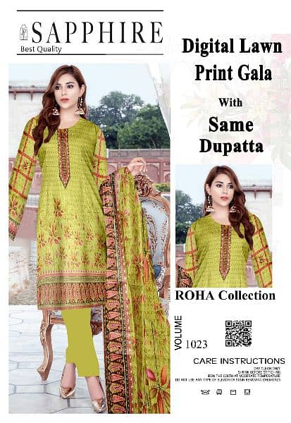 3 Piece Embroided Lawn Suits 10