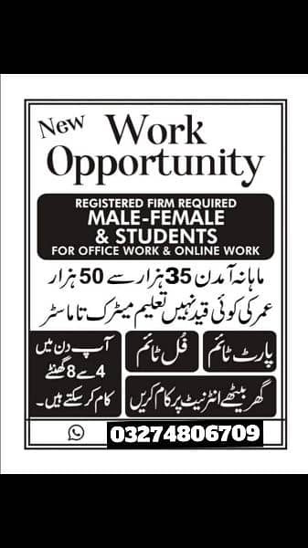 Best job opportunities for male female and students 1