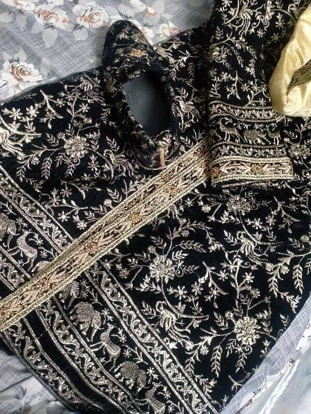 wedding sharwani in black colour in best condition 2