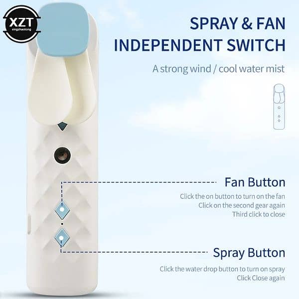 Portable Battery Handheld mist fan 1