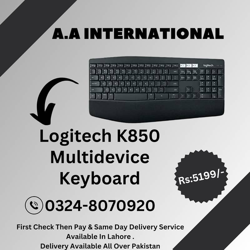 Logitech K850 Multidevice Wireless Bluetooth Keyboard M720 Marathon 0