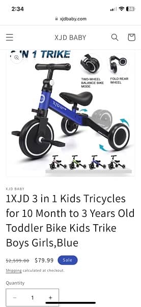 XJD IMPORTED KIDS BIKE 1