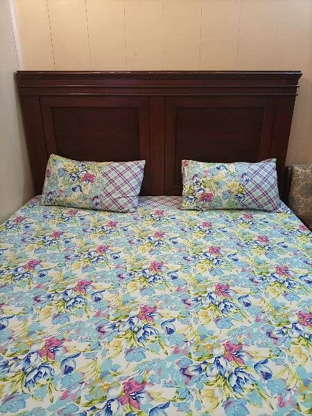 Wooden Double Bed without Mattress 0