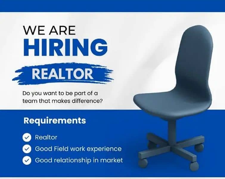 Hiring Real Estate agent salary+commission 0