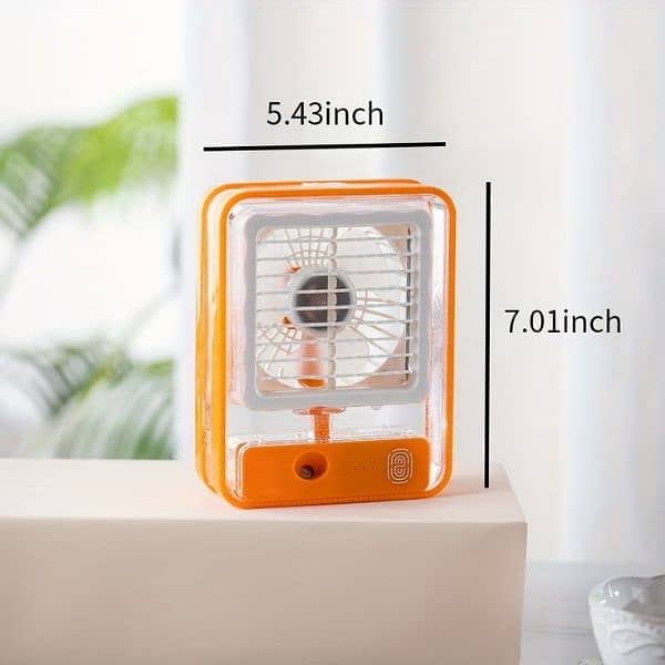 Rechargeable Battery Operated Mini Usb Fan With Mist Water Spray 3