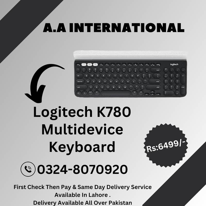 Logitech k780 Multidevice bluetooth keyboard Mac , Laptop , Ipad M720 0