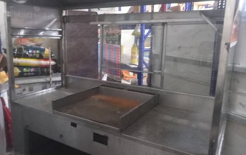 fast food complete setup( Counter, Fryer, Hot plate, working table ) 3