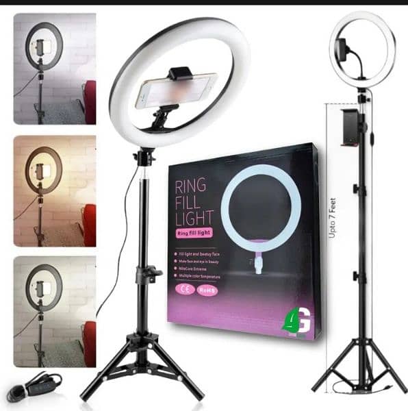 26 cm ring light with aluminum tripod stand. 0