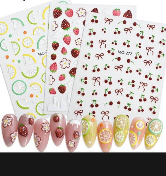 3D fruit Nail Art stickers 0