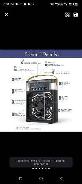 Humidifier Cooling Fan, Personal USB Air Cooler Fan 3