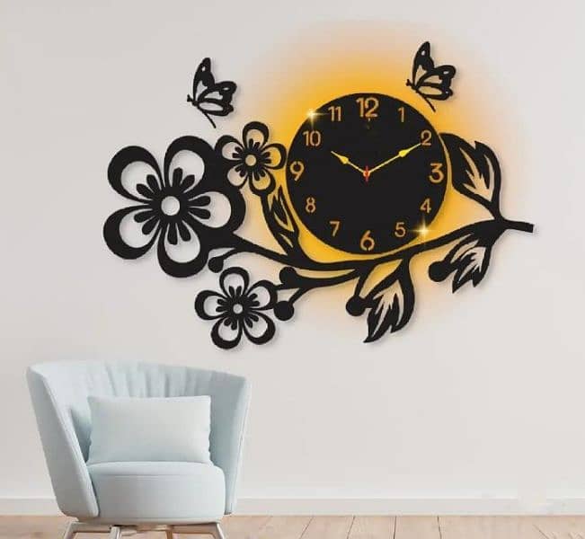 analogue wall clock with light 2