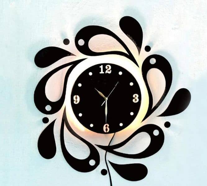 analogue wall clock with light 6