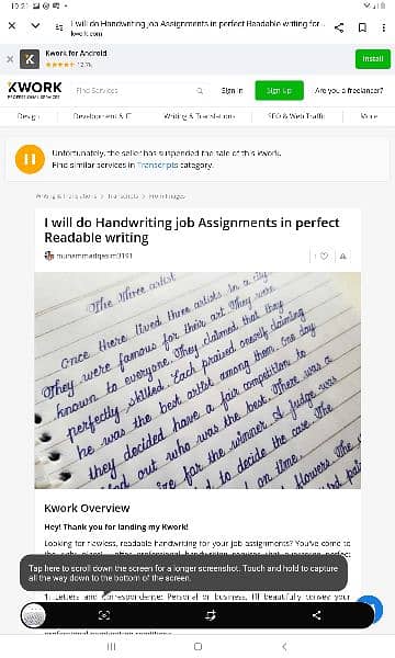 Handwriting Assignment Work 0