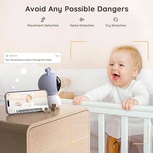 Smart vedio Baby Monitor Camera HD 5 inch display 2