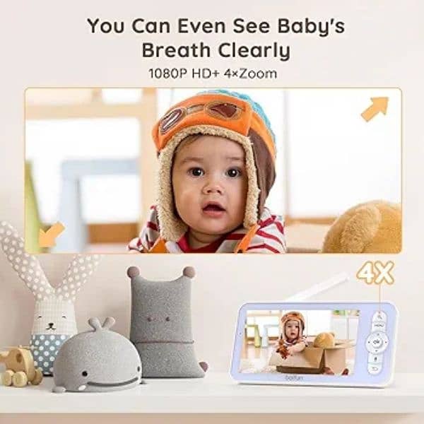 Smart vedio Baby Monitor Camera HD 5 inch display 5