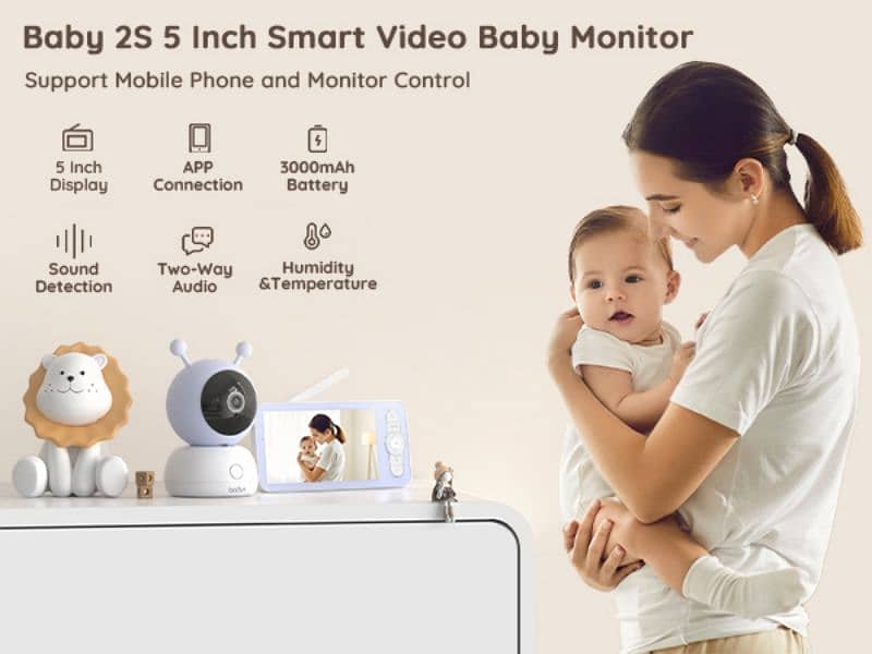 Smart vedio Baby Monitor Camera HD 5 inch display 7