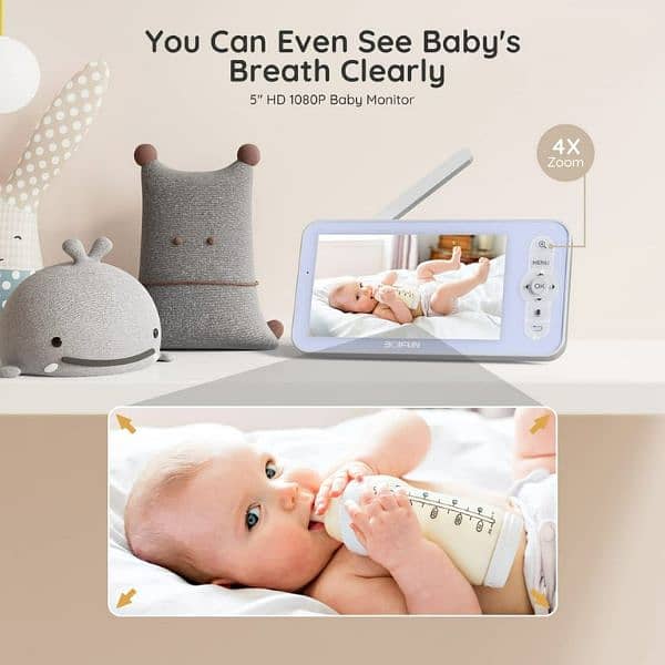 Smart vedio Baby Monitor Camera HD 5 inch display 13