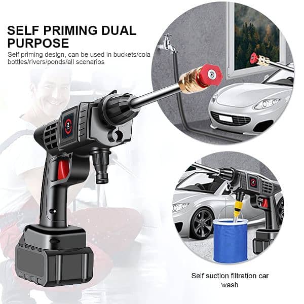 PORTABLE HIGH PRESSURE CAR WASHER (2 BATTERY) AUTO Start -- WARRANTY 5