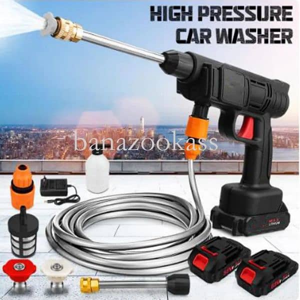 PORTABLE HIGH PRESSURE CAR WASHER (2 BATTERY) AUTO Start -- WARRANTY 9