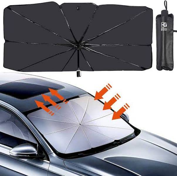 Car Sun Shade Cover Umbrella Windshield Cover for UV Reflecting 2