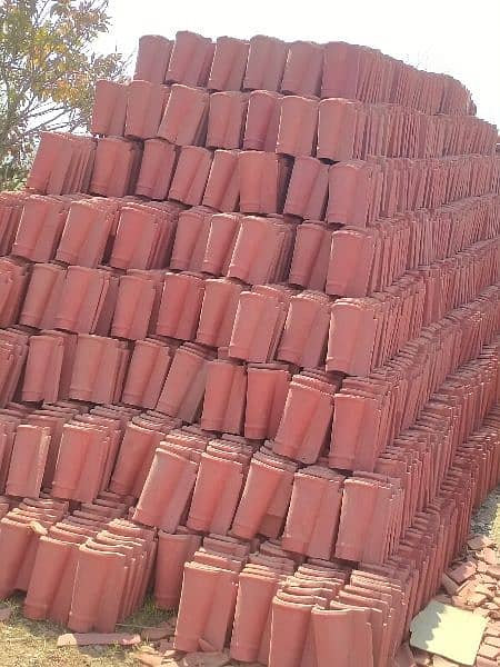 Terracotta roof Khaprail tiles, Gutka bricks, terracotta Jali tiles pr 1