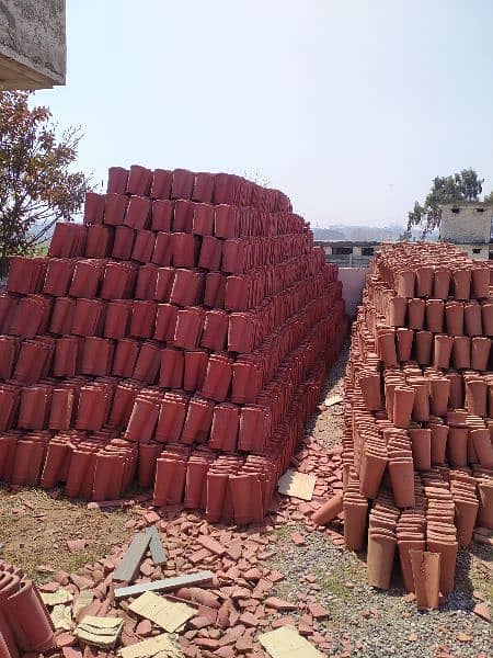 Terracotta roof Khaprail tiles, Gutka bricks, terracotta Jali tiles pr 2