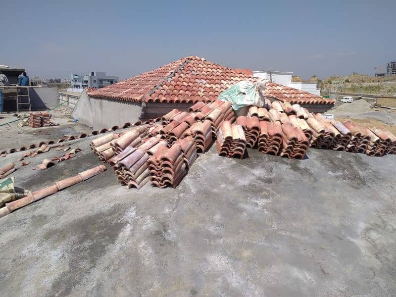 Terracotta roof Khaprail tiles, Gutka bricks, terracotta Jali tiles pr 5