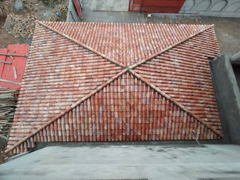 Terracotta roof Khaprail tiles, Gutka bricks, terracotta Jali tiles pr 9