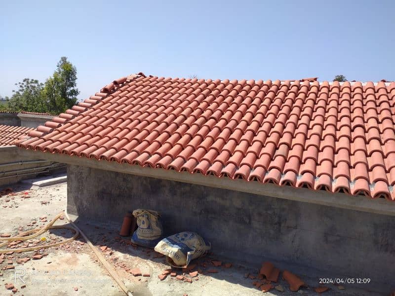 Terracotta roof Khaprail tiles, Gutka bricks, terracotta Jali tiles pr 10