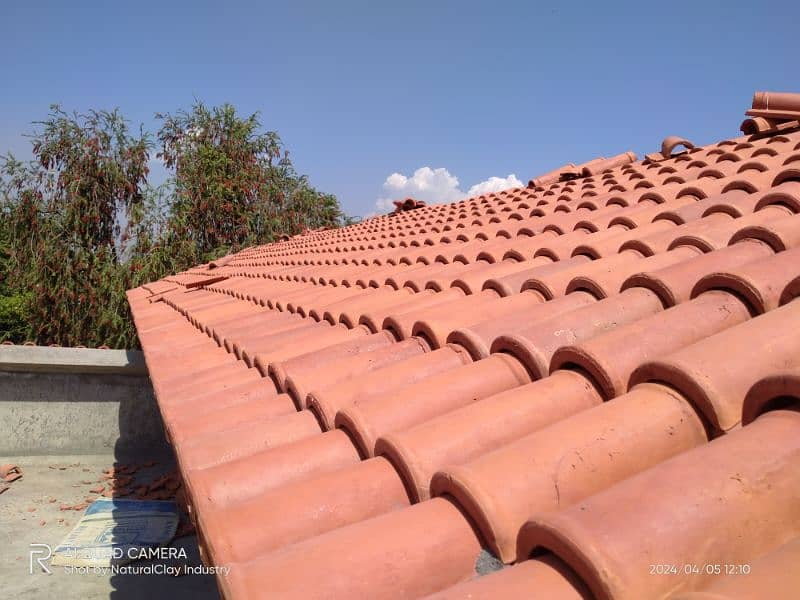 Terracotta roof Khaprail tiles, Gutka bricks, terracotta Jali tiles pr 12