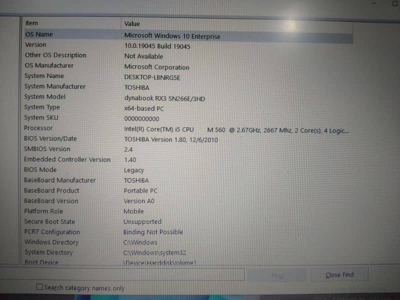 Toshiba Core i5 (2nd Gen) Laptop for Sale 3