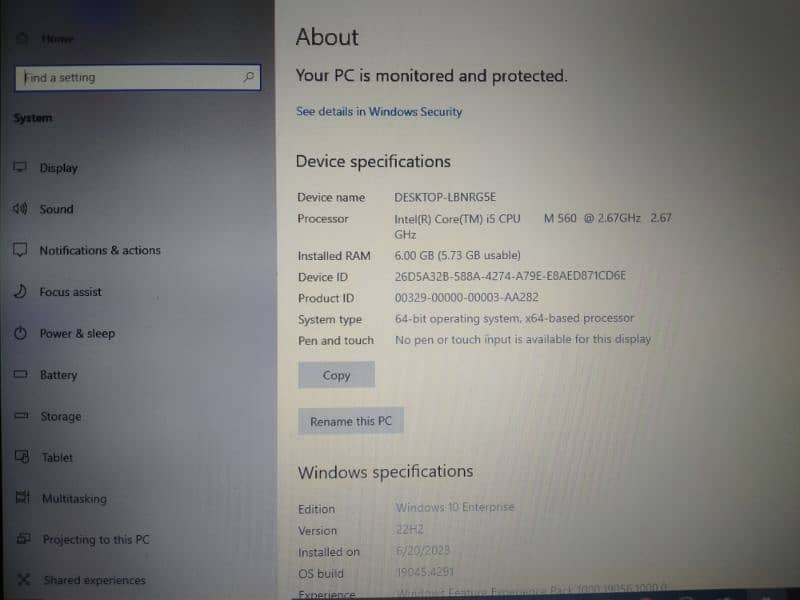 Toshiba Core i5 (2nd Gen) Laptop for Sale 4