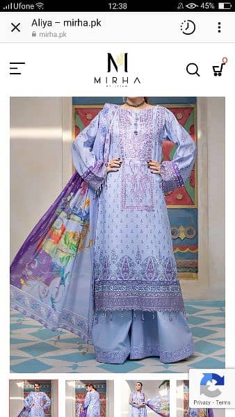 Mirha Brand new embroidered 3 piece suit 1