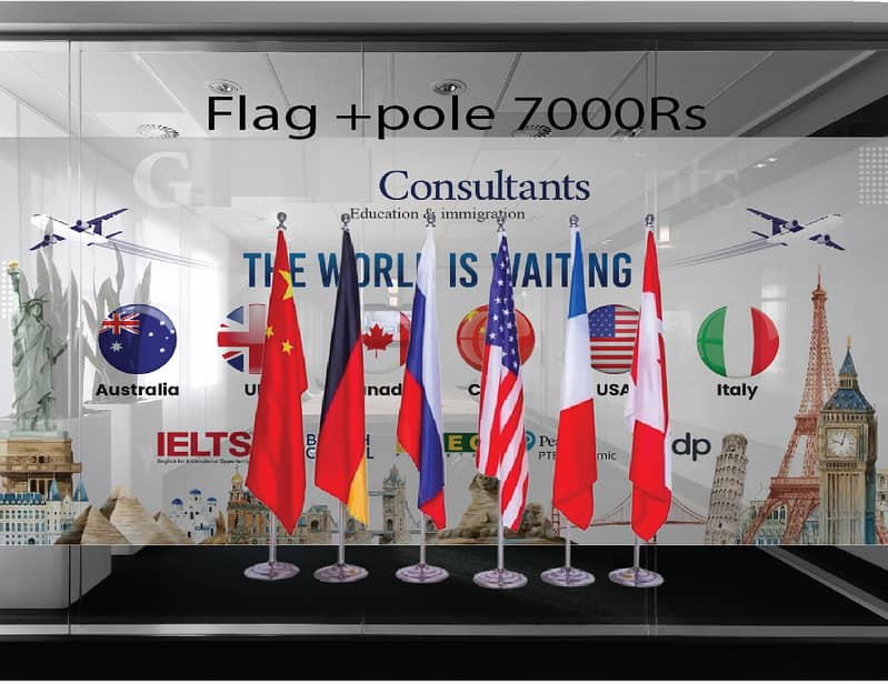 Your Own Flag: Add Text Photo & Logo. Country Flags for Visa Consultant 0