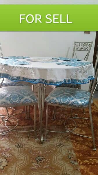 glass top rod iron dining table 2