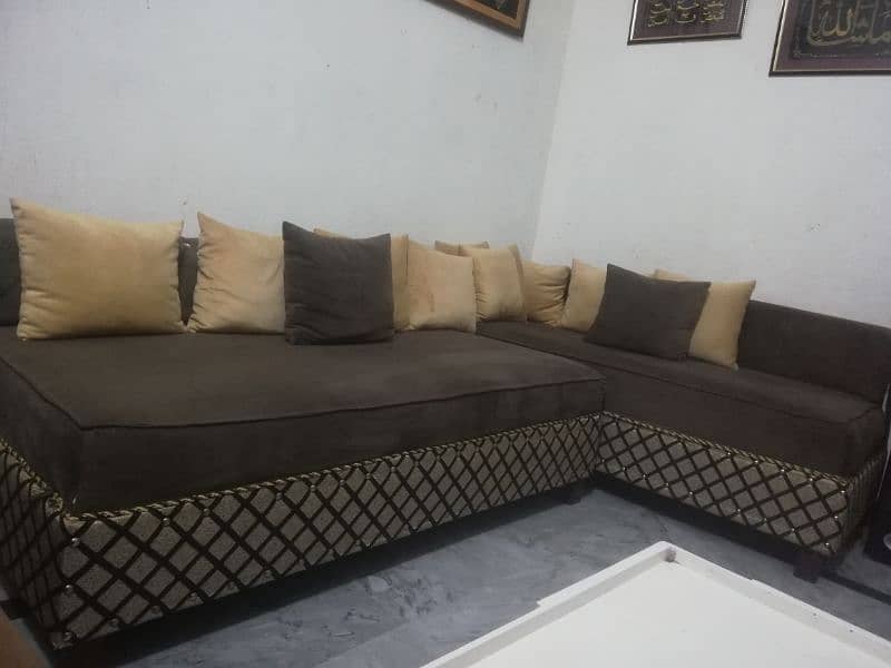 l shape sofa set with 10 cushions 1