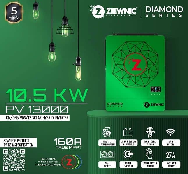 ziewnic Diamond Series PV13000 10.5KW Solar Hybrid Inverter 0