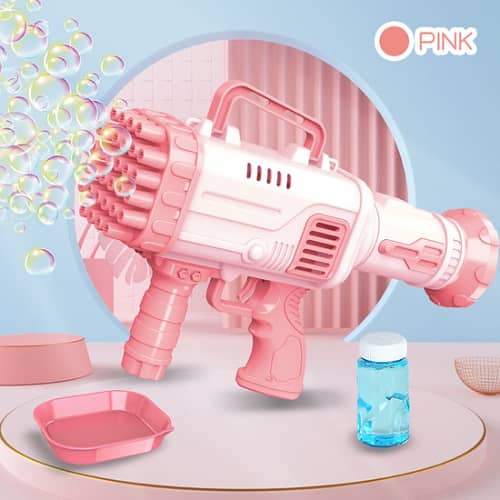 32 Hole Bazooka Bubble Gun Machine Toys for Kids 0