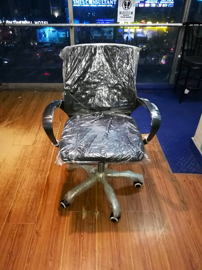 3 Office Chairs Revolving Brand New with Steel Base 6