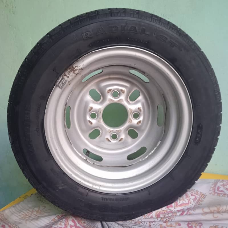 Mehran car new tyre with rim 0