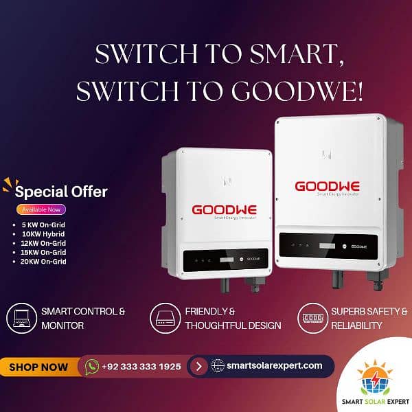 Hybrid+on grid Goodwe 10kw /12kw/15kw/20kw/25kw/30kw up to 120kw 0