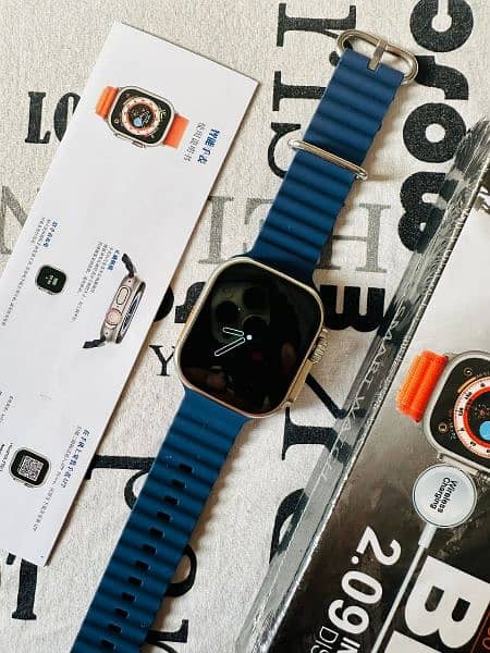 T900 ultra Smart Watch. For sale  color Blue Box Pack. 0