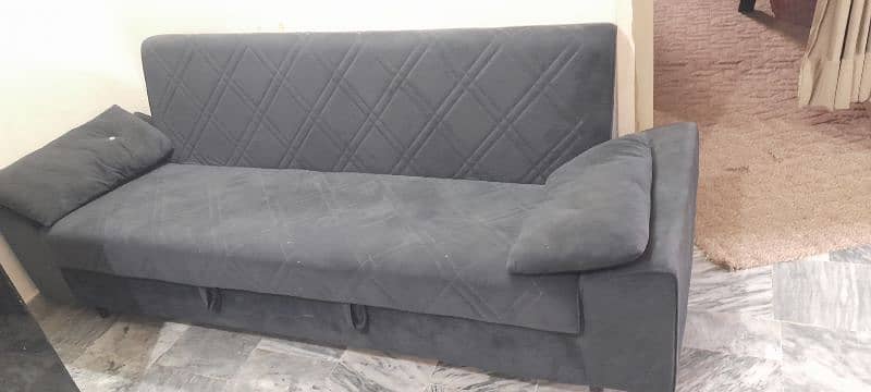 wooden sofa cum bed 0