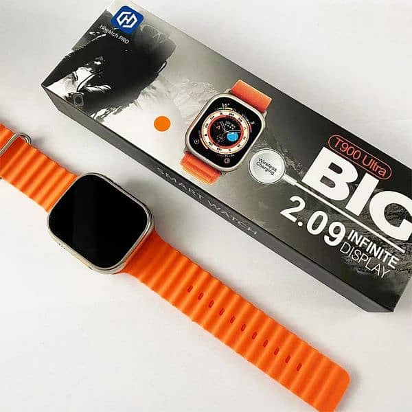 T900 ultra Smart Watch For sale Color orange box pack 0