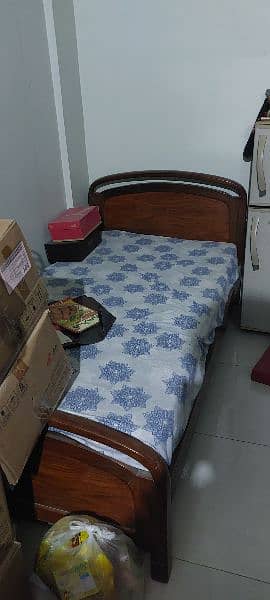 wooden single bed without mattress 1